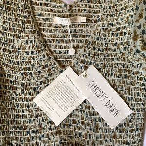 Christy Dawn Basil dress- Teal Calico